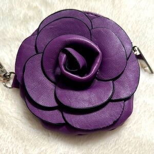 Mellow World Purple Round Rose Wristlet New Without Tags
